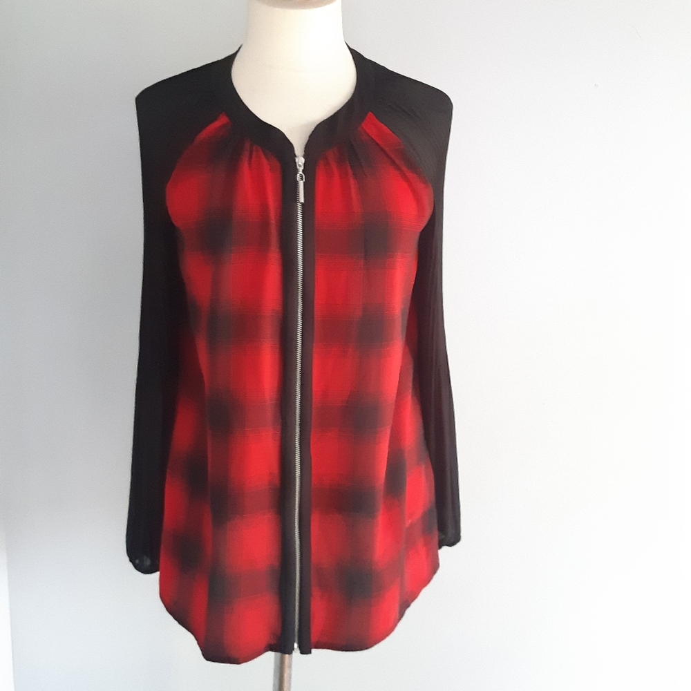 Modes Crystal fashion women's long sleeve blouse Size L